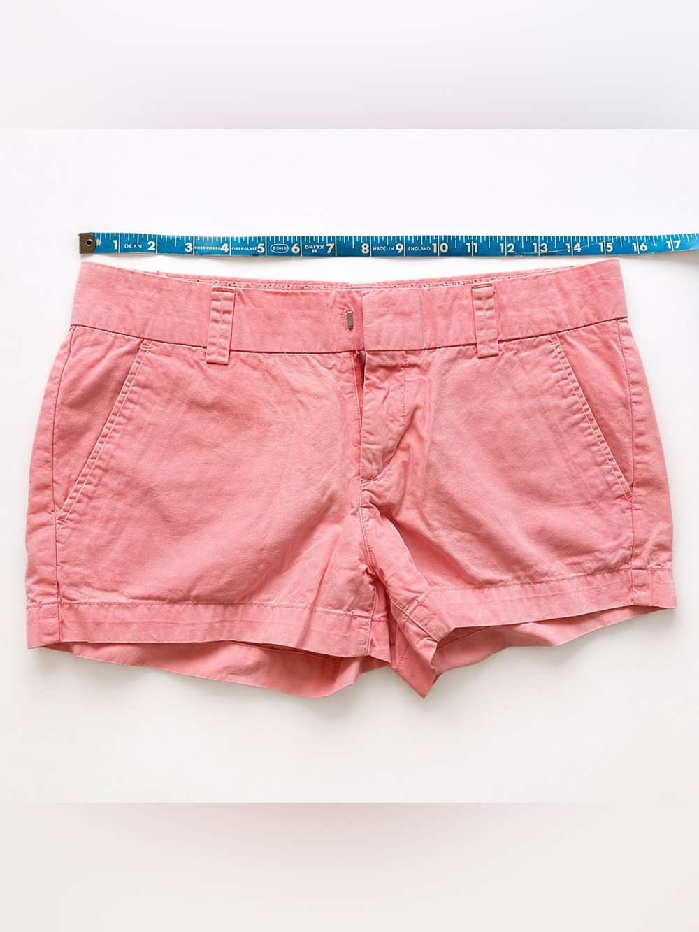 UNIQLO Blush Pink Tailored Cotton Shorts Polka Dot Detail Size S